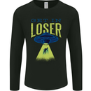 Get in Loser Funny Alien Abduction UFO Mens Long Sleeve T-Shirt Black