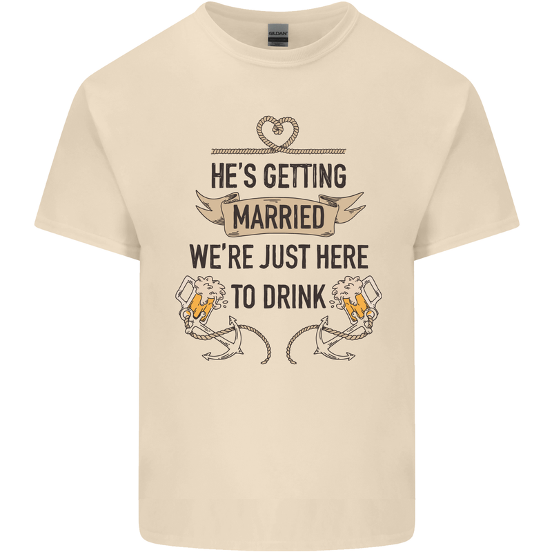 Getting Married Funny Marriage Beer Stag Doo Do Mens Cotton T-Shirt Tee Top Natural