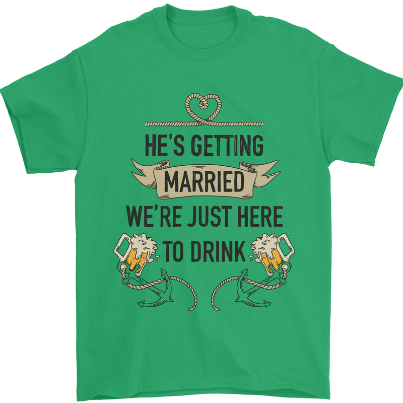 Getting Married Funny Marriage Beer Stag Doo Do Mens T-Shirt 100% Cotton Irish Green