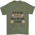 Getting Married Funny Marriage Beer Stag Doo Do Mens T-Shirt 100% Cotton Military Green