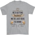Getting Married Funny Marriage Beer Stag Doo Do Mens T-Shirt 100% Cotton Sports Grey