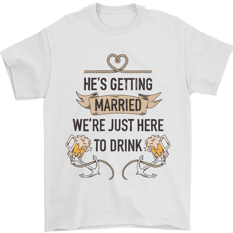 Getting Married Funny Marriage Beer Stag Doo Do Mens T-Shirt 100% Cotton White