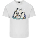 Ghost Cats Cute Halloween Kids T-Shirt Childrens White