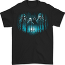 Ghosts in the Woods Halloween Spooky Spirits Mens T-Shirt 100% Cotton BLACK