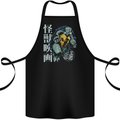 Giant Snapping Turtle Cotton Apron 100% Organic Black