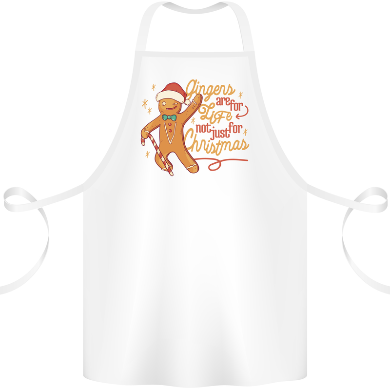 Gingers are for Life Funny Christmas Xmas Cotton Apron 100% Organic White