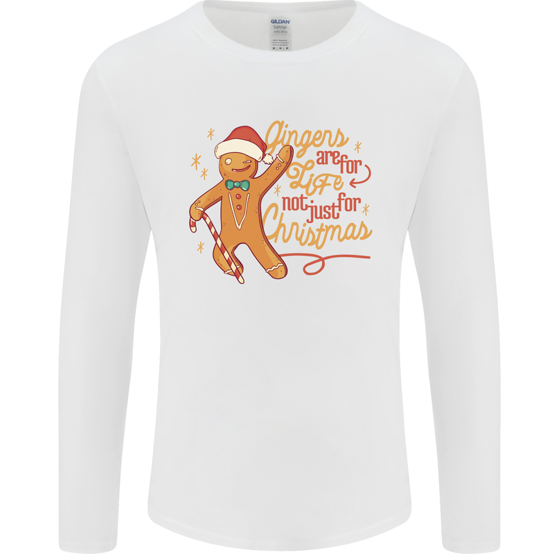 Gingers are for Life Funny Christmas Xmas Mens Long Sleeve T-Shirt White