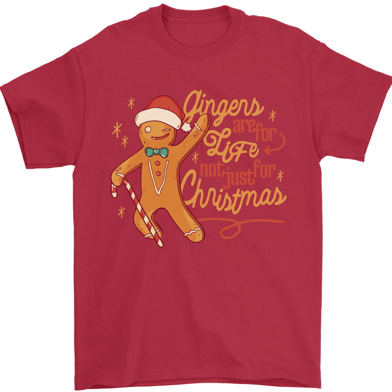 Gingers are for Life Funny Christmas Xmas Mens T-Shirt 100% Cotton Red