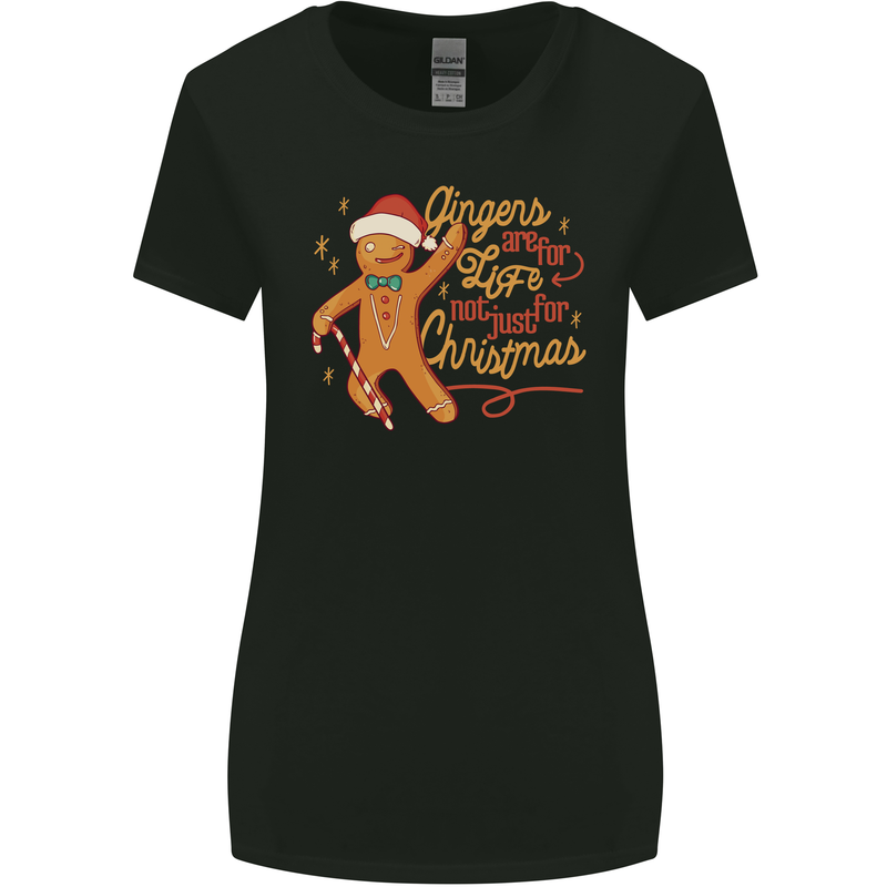 Gingers are for Life Funny Christmas Xmas Womens Wider Cut T-Shirt Black