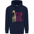 Giraffe Autism Its Okay to Be Different Childrens Kids Hoodie Navy Blue