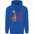 Giraffe Autism Its Okay to Be Different Childrens Kids Hoodie Royal Blue