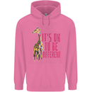 Giraffe Autism Its Okay to Be Different Mens 80% Cotton Hoodie Azelea
