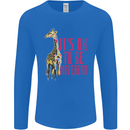 Giraffe Autism Its Okay to Be Different Mens Long Sleeve T-Shirt Royal Blue