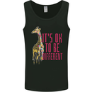 Giraffe Autism Its Okay to Be Different Mens Vest Tank Top Black