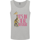 Giraffe Autism Its Okay to Be Different Mens Vest Tank Top Sports Grey