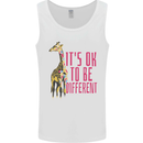 Giraffe Autism Its Okay to Be Different Mens Vest Tank Top White