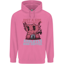 Girl Who Loves Axolotls & Coffee Mens 80% Cotton Hoodie Azelea