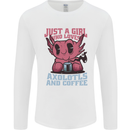 Girl Who Loves Axolotls & Coffee Mens Long Sleeve T-Shirt White