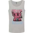 Girl Who Loves Axolotls & Coffee Mens Vest Tank Top Sports Grey