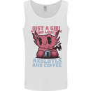 Girl Who Loves Axolotls & Coffee Mens Vest Tank Top White