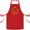 Girls Trip Fancy Dress Costume Holiday Cotton Apron 100% Organic Red