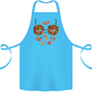 Girls Trip Fancy Dress Costume Holiday Cotton Apron 100% Organic Turquoise