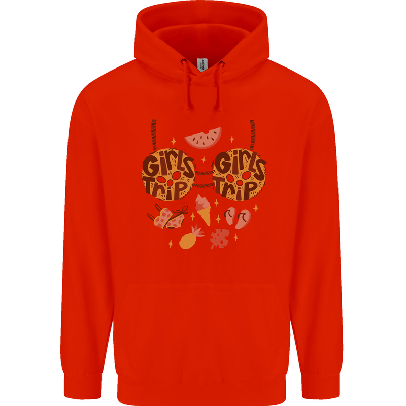 Girls Trip Fancy Dress Costume Holiday Mens 80% Cotton Hoodie Bright Red