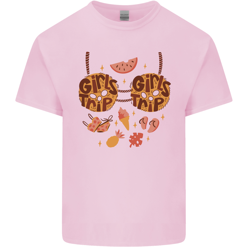 Girls Trip Fancy Dress Costume Holiday Mens Cotton T-Shirt Tee Top Light Pink