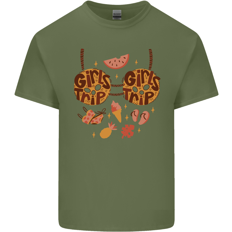 Girls Trip Fancy Dress Costume Holiday Mens Cotton T-Shirt Tee Top Military Green