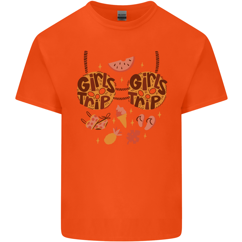 Girls Trip Fancy Dress Costume Holiday Mens Cotton T-Shirt Tee Top Orange