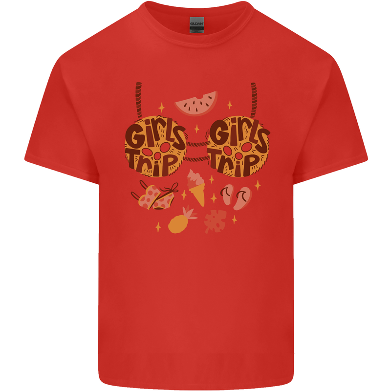 Girls Trip Fancy Dress Costume Holiday Mens Cotton T-Shirt Tee Top Red