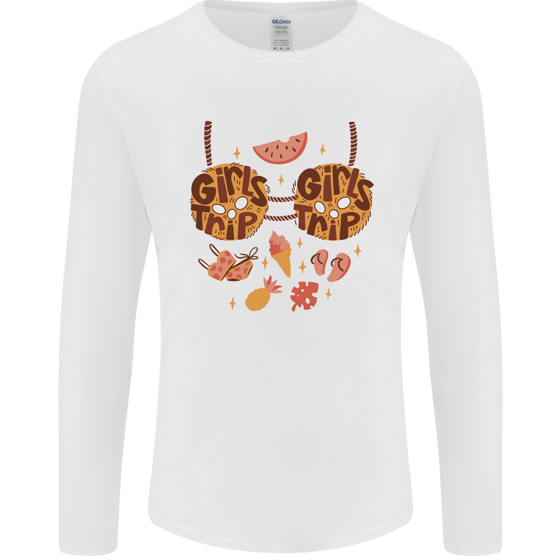 Girls Trip Fancy Dress Costume Holiday Mens Long Sleeve T-Shirt White