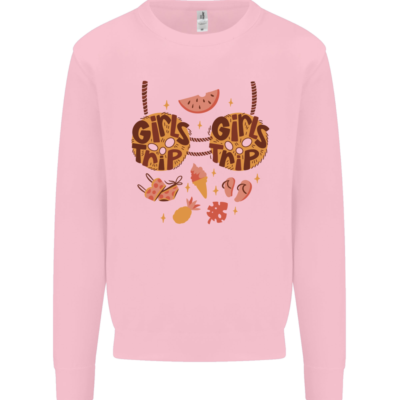 Girls Trip Fancy Dress Costume Holiday Mens Sweatshirt Jumper Light Pink