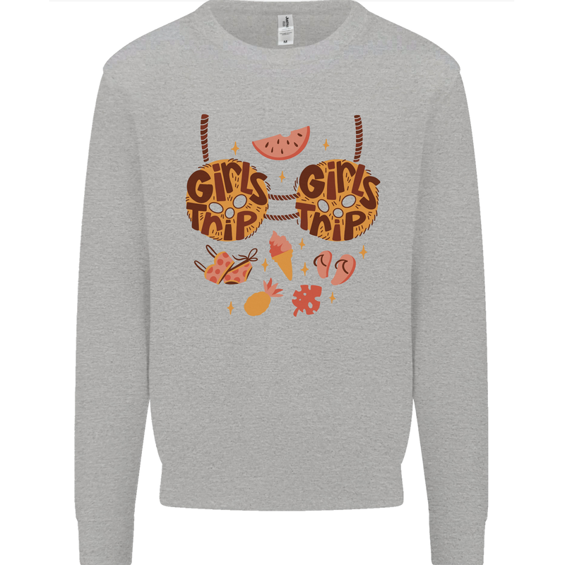 Girls Trip Fancy Dress Costume Holiday Mens Sweatshirt Jumper Sports Grey