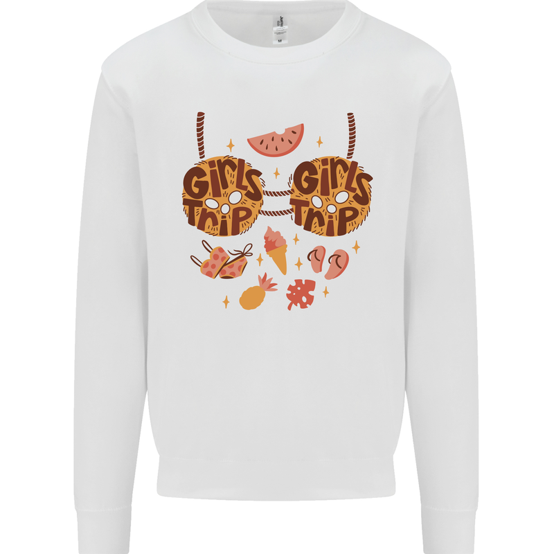 Girls Trip Fancy Dress Costume Holiday Mens Sweatshirt Jumper White