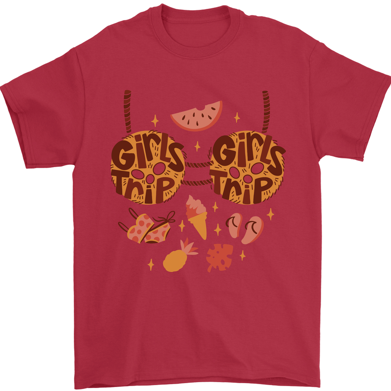 Girls Trip Fancy Dress Costume Holiday Mens T-Shirt 100% Cotton Red