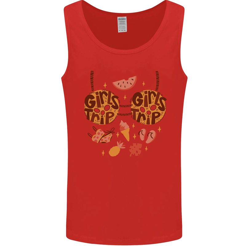 Girls Trip Fancy Dress Costume Holiday Mens Vest Tank Top Red