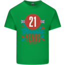 Glorious 21 Years 21st Birthday Union Jack Flag Mens Cotton T-Shirt Tee Top Irish Green