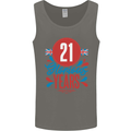 Glorious 21 Years 21st Birthday Union Jack Flag Mens Vest Tank Top Charcoal