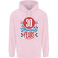 Glorious 30 Years 30th Birthday Union Jack Flag Mens 80% Cotton Hoodie Light Pink