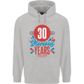 Glorious 30 Years 30th Birthday Union Jack Flag Mens 80% Cotton Hoodie Sports Grey