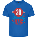 Glorious 30 Years 30th Birthday Union Jack Flag Mens Cotton T-Shirt Tee Top Royal Blue