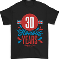 Glorious 30 Years 30th Birthday Union Jack Flag Mens T-Shirt 100% Cotton Black
