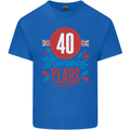 Glorious 40 Years 40th Birthday Union Jack Flag Mens Cotton T-Shirt Tee Top Royal Blue