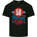 Glorious 50 Years 50th Birthday Union Jack Flag Mens Cotton T-Shirt Tee Top Black
