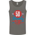 Glorious 50 Years 50th Birthday Union Jack Flag Mens Vest Tank Top Charcoal