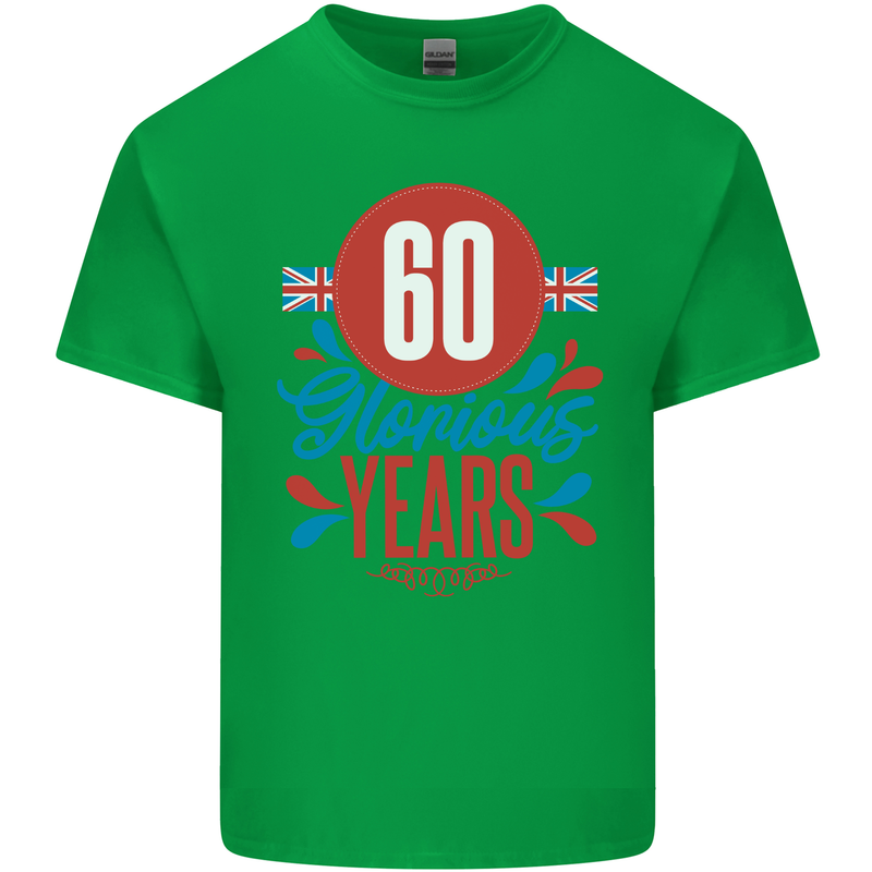 Glorious 60 Years 60th Birthday Union Jack Flag Mens Cotton T-Shirt Tee Top Irish Green