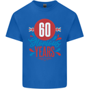 Glorious 60 Years 60th Birthday Union Jack Flag Mens Cotton T-Shirt Tee Top Royal Blue