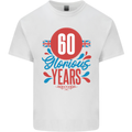 Glorious 60 Years 60th Birthday Union Jack Flag Mens Cotton T-Shirt Tee Top White