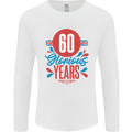 Glorious 60 Years 60th Birthday Union Jack Flag Mens Long Sleeve T-Shirt White